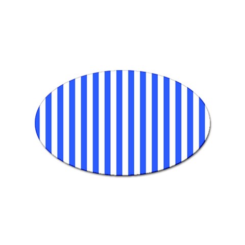 Blue Stripes, Sticker, Stickers Sticker Oval (10 pack) from ArtsNow.com Front