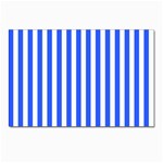 Blue Stripes, Sticker, Stickers Postcard 4 x 6  (Pkg of 10)