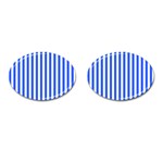 Blue Stripes, Sticker, Stickers Cufflinks (Oval)