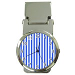 Blue Stripes, Sticker, Stickers Money Clip Watches