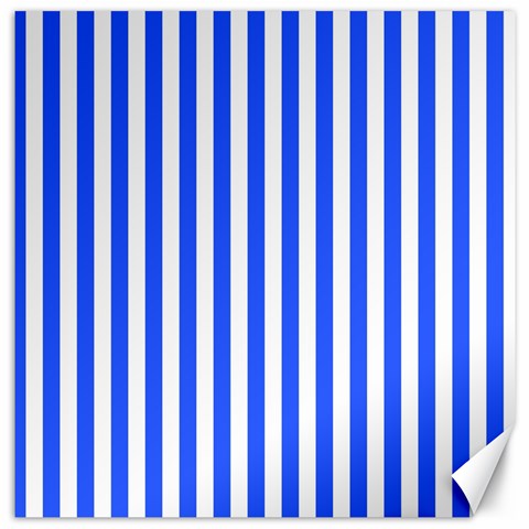 Blue Stripes, Sticker, Stickers Canvas 12  x 12  from ArtsNow.com 11.4 x11.56  Canvas - 1