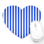 Blue Stripes, Sticker, Stickers Heart Mousepad