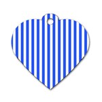 Blue Stripes, Sticker, Stickers Dog Tag Heart (One Side)