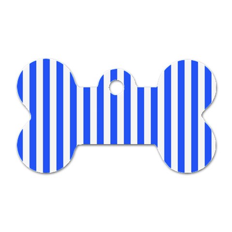 Blue Stripes, Sticker, Stickers Dog Tag Bone (One Side) from ArtsNow.com Front