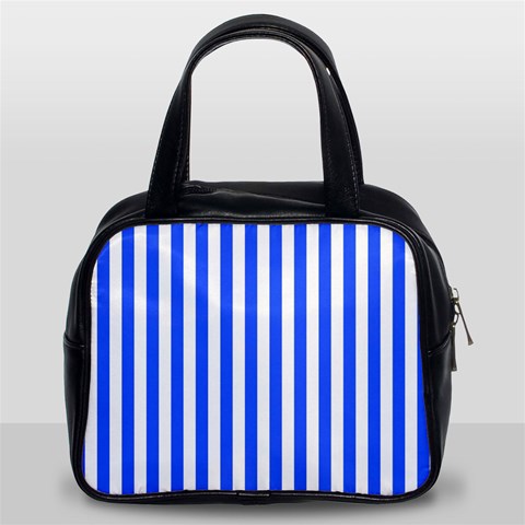 Blue Stripes, Sticker, Stickers Classic Handbag (Two Sides) from ArtsNow.com Front