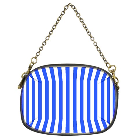 Blue Stripes, Sticker, Stickers Chain Purse (One Side) from ArtsNow.com Front