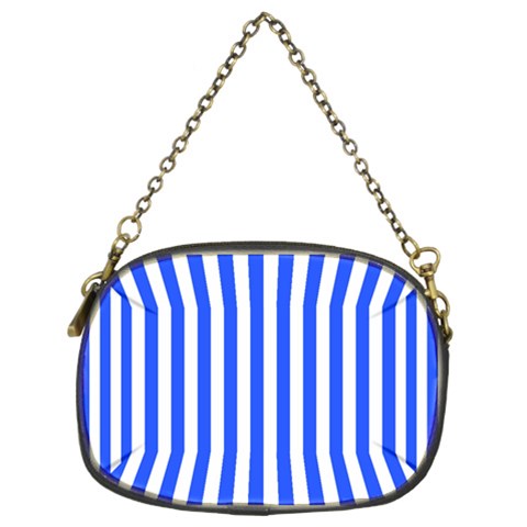 Blue Stripes, Sticker, Stickers Chain Purse (Two Sides) from ArtsNow.com Front