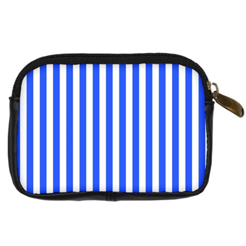 Blue Stripes, Sticker, Stickers Digital Camera Leather Case from ArtsNow.com Back