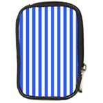 Blue Stripes, Sticker, Stickers Compact Camera Leather Case