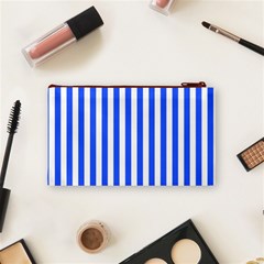 Blue Stripes, Sticker, Stickers Cosmetic Bag (Small) from ArtsNow.com Back