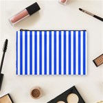 Blue Stripes, Sticker, Stickers Cosmetic Bag (Medium)