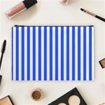 Blue Stripes, Sticker, Stickers Cosmetic Bag (Large)