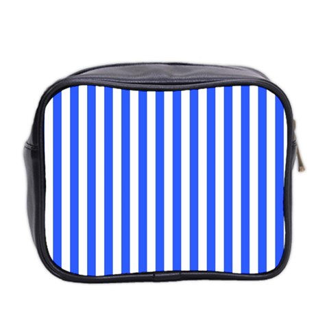 Blue Stripes, Sticker, Stickers Mini Toiletries Bag (Two Sides) from ArtsNow.com Back