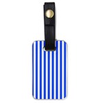 Blue Stripes, Sticker, Stickers Luggage Tag (one side)