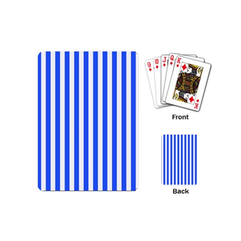 Blue Stripes, Sticker, Stickers Playing Cards Single Design (Mini) from ArtsNow.com Back