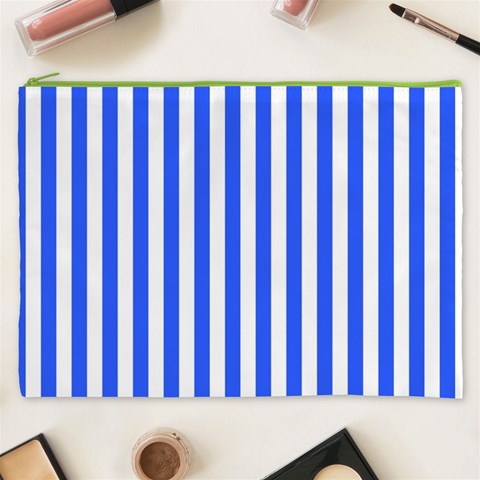 Blue Stripes, Sticker, Stickers Cosmetic Bag (XXXL) from ArtsNow.com Front