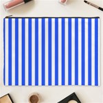 Blue Stripes, Sticker, Stickers Cosmetic Bag (XXXL)