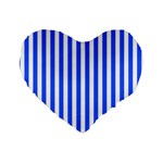 Blue Stripes, Sticker, Stickers Standard 16  Premium Heart Shape Cushions