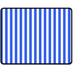 Blue Stripes, Sticker, Stickers Two Sides Fleece Blanket (Medium)