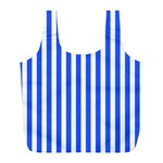 Blue Stripes, Sticker, Stickers Full Print Recycle Bag (L)