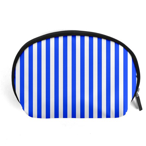 Blue Stripes, Sticker, Stickers Accessory Pouch (Large) from ArtsNow.com Front