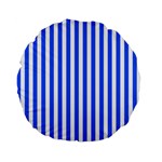 Blue Stripes, Sticker, Stickers Standard 15  Premium Flano Round Cushions