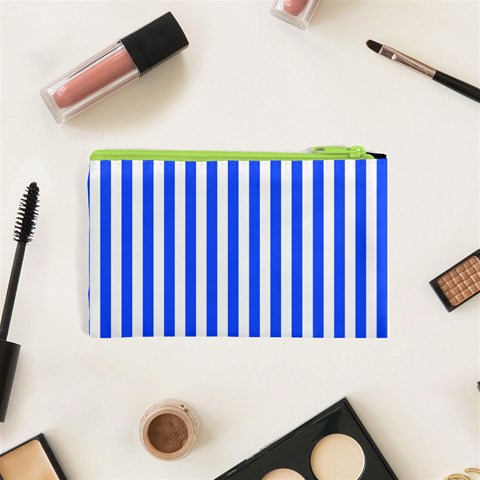 Blue Stripes, Sticker, Stickers Cosmetic Bag (XS) from ArtsNow.com Back