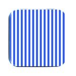 Blue Stripes, Sticker, Stickers Square Metal Box (Black)