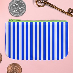 Blue Stripes, Sticker, Stickers Large Coin Purse from ArtsNow.com Front