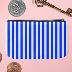 Blue Stripes, Sticker, Stickers Large Coin Purse from ArtsNow.com Back