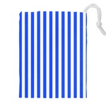 Blue Stripes, Sticker, Stickers Drawstring Pouch (4XL)