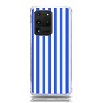 Blue Stripes, Sticker, Stickers Samsung Galaxy S20 Ultra 6.9 Inch TPU UV Case