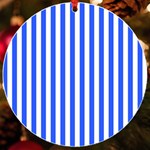 Blue Stripes, Sticker, Stickers UV Print Acrylic Ornament Round