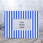 Blue Stripes, Sticker, Stickers White Tabletop Photo Frame 4 x6 