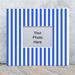 Blue Stripes, Sticker, Stickers White Wall Photo Frame 5  x 7 