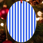 Blue Stripes, Sticker, Stickers UV Print Acrylic Ornament Oval