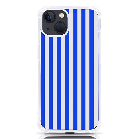 Blue Stripes, Sticker, Stickers iPhone 13 TPU UV Print Case from ArtsNow.com Front