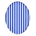 Blue Stripes, Sticker, Stickers Oval Glass Fridge Magnet (4 pack)