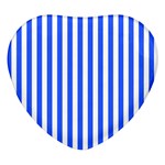 Blue Stripes, Sticker, Stickers Heart Glass Fridge Magnet (4 pack)