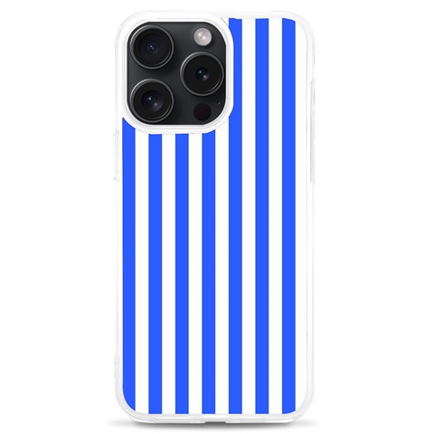 Blue Stripes, Sticker, Stickers iPhone 15 Pro Max TPU UV Print Case from ArtsNow.com Front