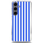 Blue Stripes, Sticker, Stickers Samsung Galaxy S24 6.2 Inch TPU UV Case