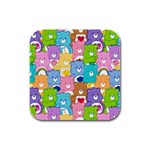 Care Bears, Adorable, Art Rubber Square Coaster (4 pack)