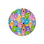 Care Bears, Adorable, Art Rubber Coaster (Round)