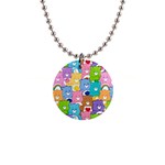 Care Bears, Adorable, Art 1  Button Necklace