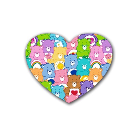 Care Bears, Adorable, Art Rubber Heart Coaster (4 pack) from ArtsNow.com Front