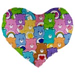 Care Bears, Adorable, Art Large 19  Premium Heart Shape Cushions