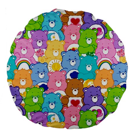 Care Bears, Adorable, Art Large 18  Premium Flano Round Cushions from ArtsNow.com Front