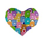 Care Bears, Adorable, Art Standard 16  Premium Flano Heart Shape Cushions