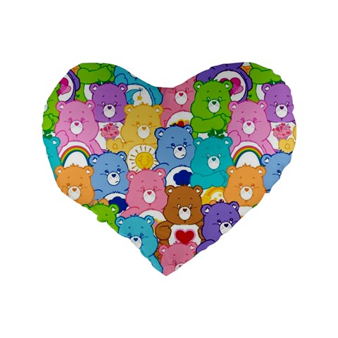 Care Bears, Adorable, Art Standard 16  Premium Flano Heart Shape Cushions from ArtsNow.com Back