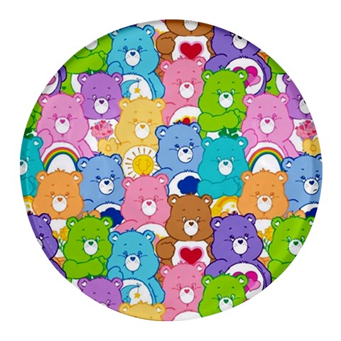 Care Bears, Adorable, Art Round Glass Fridge Magnet (4 pack) from ArtsNow.com Front